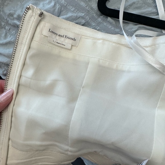 Lovers and Friends Nova Faux Leather Bustier in Bone S - Picture 6 of 12